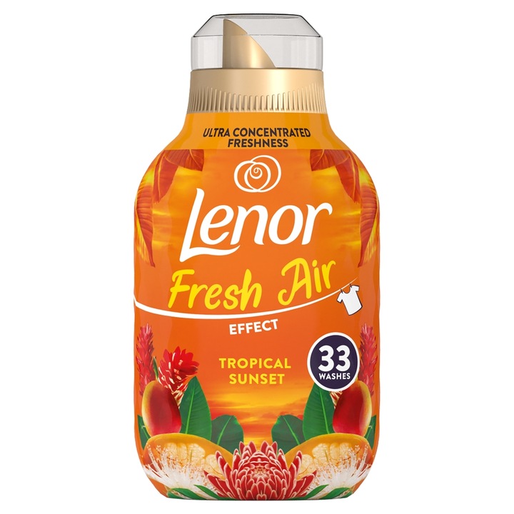 Омекотител, Lenor, Ефект свеж въздух за 33 пранета, Tropical Sunset