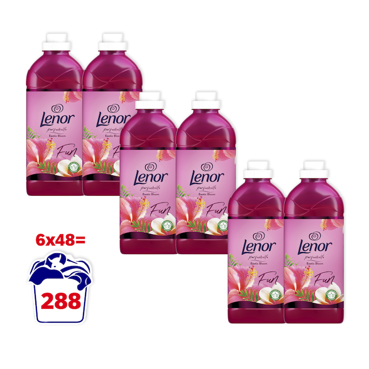 Lenor Exotic Bloom Textilöblítő 6x48 Mosáshoz, 6x1.42L