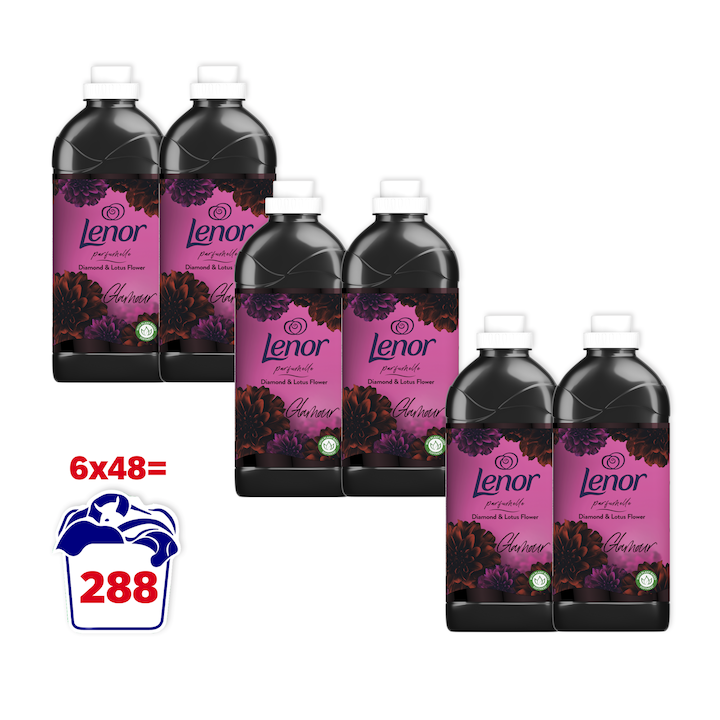 Lenor Diamond & Lotus Flower Textilöblítő 6x48 Mosáshoz, 6x1.42L