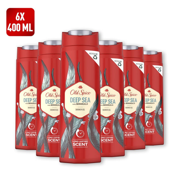 Old Spice Deep Sea Tusfürdő Férfiaknak, 6x400 ml
