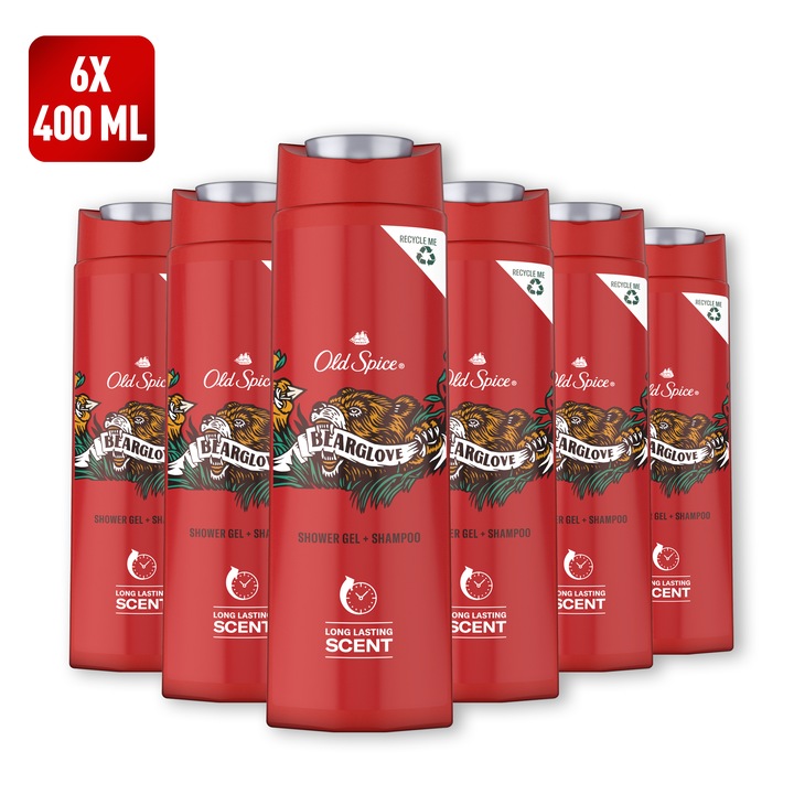 Old Spice Bearglove tusfürdő, 6x400ml