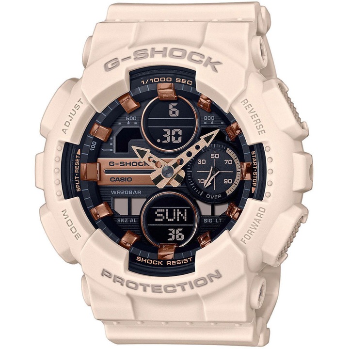 Дамски часовник Casio G-Shock GMA-S140M-4AER, Кварц, Крем