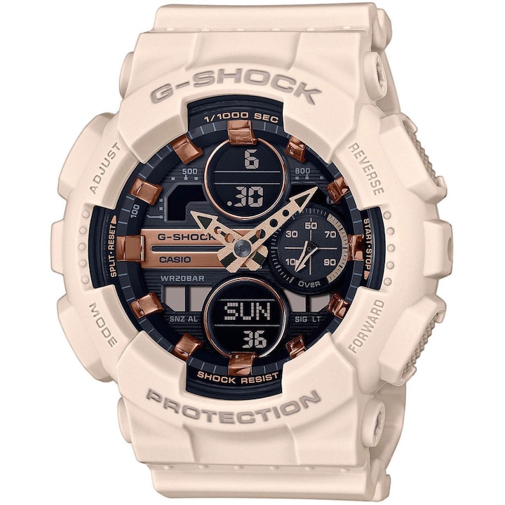 Дамски часовник Casio G-Shock GMA-S140M-4AER, Кварц, Крем