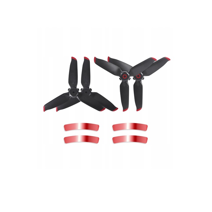 Set elice pentru drona Dji Fpv Combo SunnyLife, autocolante rosii, 4 buc, negru