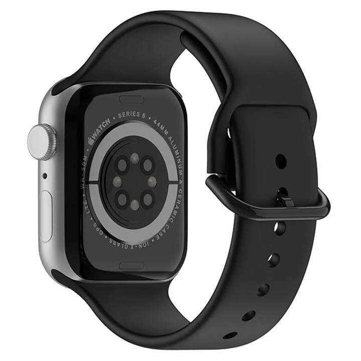 Силиконова Каишка Pure за Apple Watch Series 4/5/6 40 mm, Черен