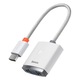 HDMI към VGA адаптер, Baseus Lite, с аудио, бял