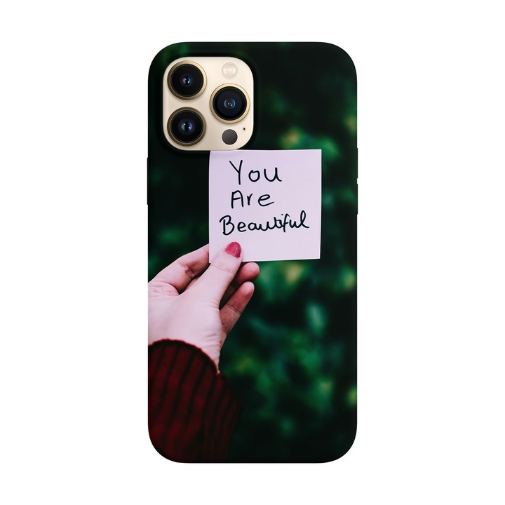 Husa compatibila cu Apple iPhone 14 Pro Max model You are beautiful, Silicon, TPU, Viceversa