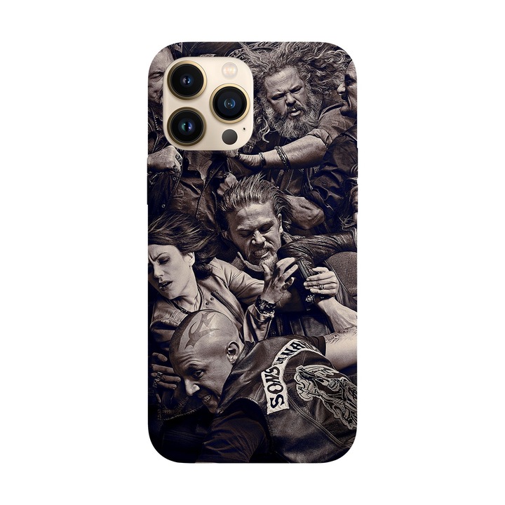 Husa compatibila cu Apple iPhone 14 Pro Max model Sons of Anarchy cast, Silicon, TPU, Viceversa