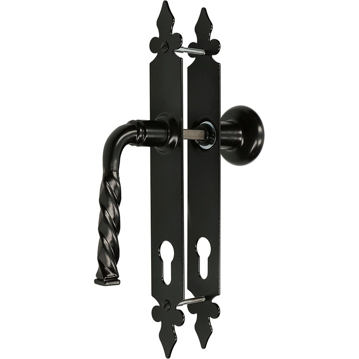 Set Maner si Buton Usa, Kotarbau, 72 mm, Otel, Negru