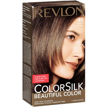 Vopsea de par Revlon ColorSilk 40 Mediu Ash Brown Vopsea de par Revlon ColorSilk 40 Mediu Ash Brown