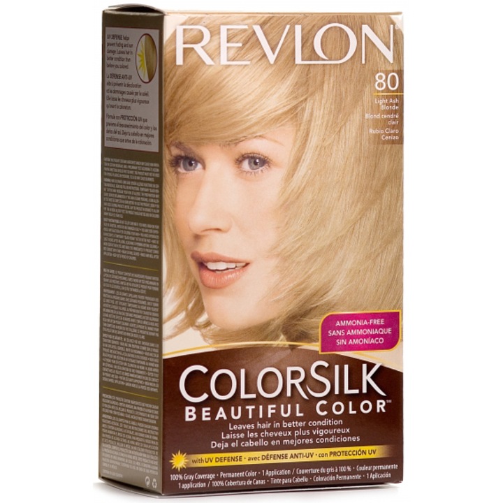 Vopsea de par Revlon ColorSilk 80 Light Ash Blonde