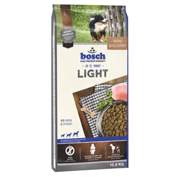 Hrana uscata pentru caini Bosch Adult Light, 12.5 Kg