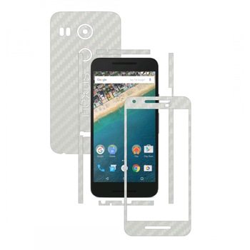 Folie de protectie Full Body Carbon Skinz, Acoperire Totala, Carbon Alb pentru LG Google Nexus 5X Folie de protectie Full Body Carbon Skinz, Acoperire Totala, Carbon Alb pentru LG Google Nexus 5X