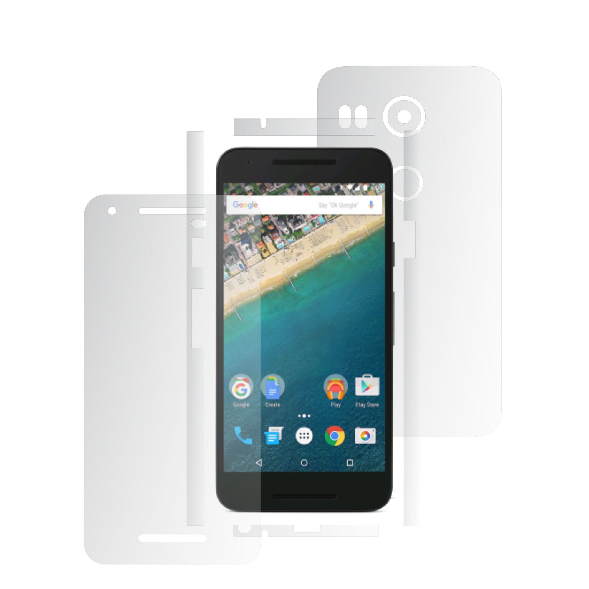 Folie Transparenta Full Body Invisible Skinz Ultra-Clear AutoRegeneranta, Skin Protectie Totala Ecran si Carcasa pentru LG Google Nexus 5X