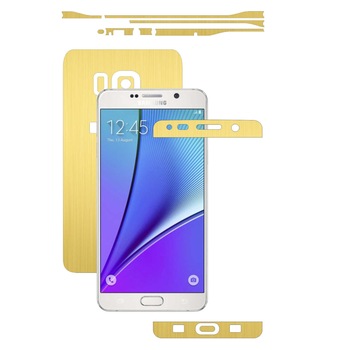 Folie de protectie Full Body Carbon Skinz, Acoperire Totala, Brushed Auriu pentru Samsung Galaxy Note 5 Folie de protectie Full Body Carbon Skinz, Acoperire Totala, Brushed Auriu pentru Samsung Galaxy Note 5