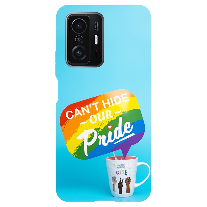 Капак, съвместим с модел Xiaomi Redmi Note 11 Pro Can't hide our гордост, силикон, TPU, обратно
