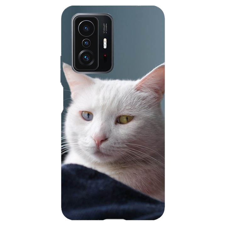 Капак, съвместим с Xiaomi 12 Pro модел Heterochromia cat, силикон, TPU, обратното