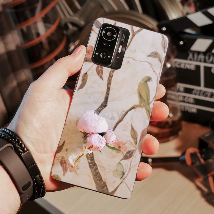 A burkolat kompatibilis a Xiaomi Mi 11 Ultra modellel Virágzó virágok, szilikon, TPU, fordítva