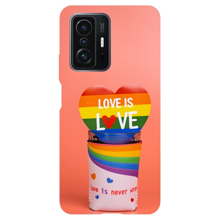 Капак, съвместим с Xiaomi Mi 11i модел Love is love, силикон, TPU, обратното