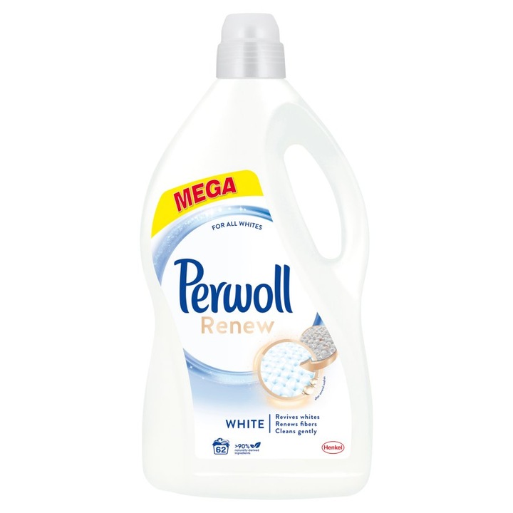 Detergent lichid Perwoll Renew White, 62 spalari, 3.72 L
