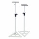 Set de doi suporti pentru boxe, reglabil pe inaltime 93-131 cm, alb
