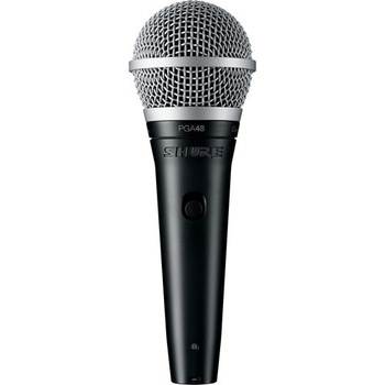 Microfon profesional dinamic cu fir original Shure PGA48, cardioid Microfon profesional dinamic cu fir original Shure PGA48, cardioid