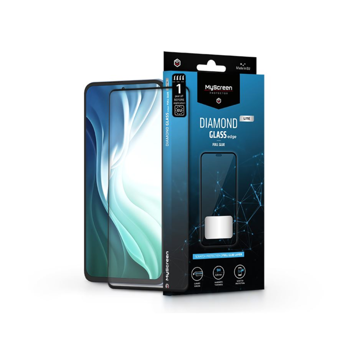 Xiaomi Mi 11i 5G/Poco F3 edzett üveg képernyővédő fólia - MyScreen Protector Diamond Glass Lite Edge2.5D Full Glue - fekete