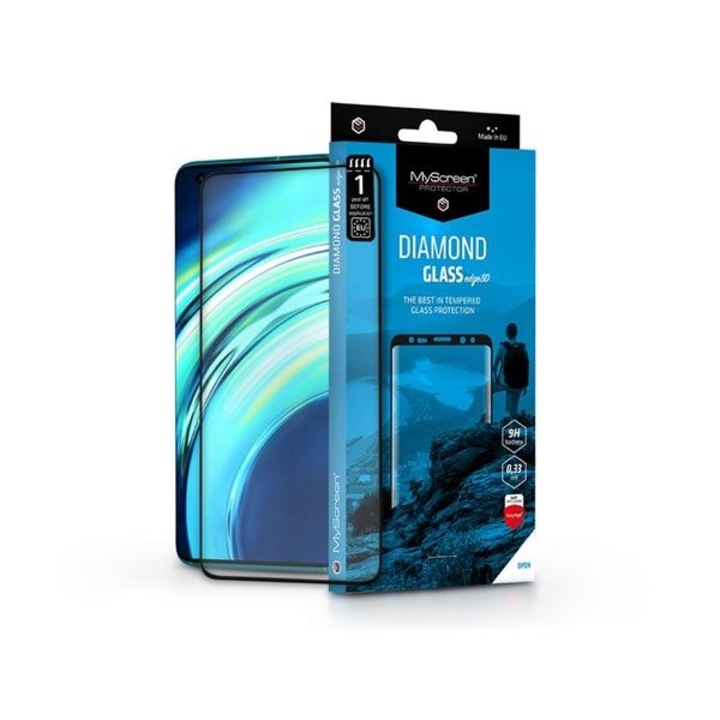 Xiaomi Mi 10/Mi 10 Pro edzett üveg képernyővédő fólia ívelt kijelzőhöz - MyScreen Protector Diamond Glass Edge3D - fekete