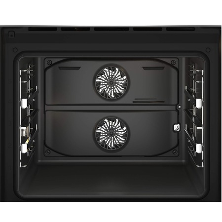 Cuptor incorporabil Beko BBVM13400XDS, Electric, 72 l, Split & Cook, RecycledNet, SteamShine Cleaning, SoftClose door, 3D Cooking, Rafturi telescopice, Clasa A+, Negru + inox