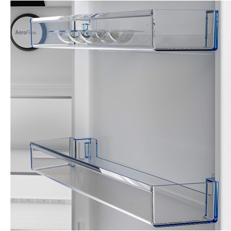 Combina frigorifica Beko B5RCNA405HXB, 355 l, No Frost, HarvestFresh, AeroFlow, Clasa D, 203,5 cm, Metal Look