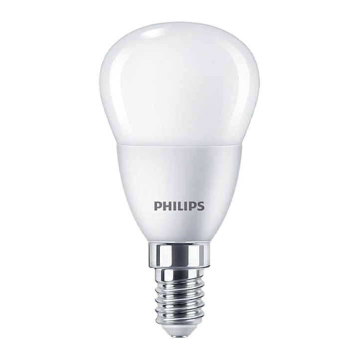 Bec LED E14, P45, 5.5W, 470lumeni, 2700k, Philips