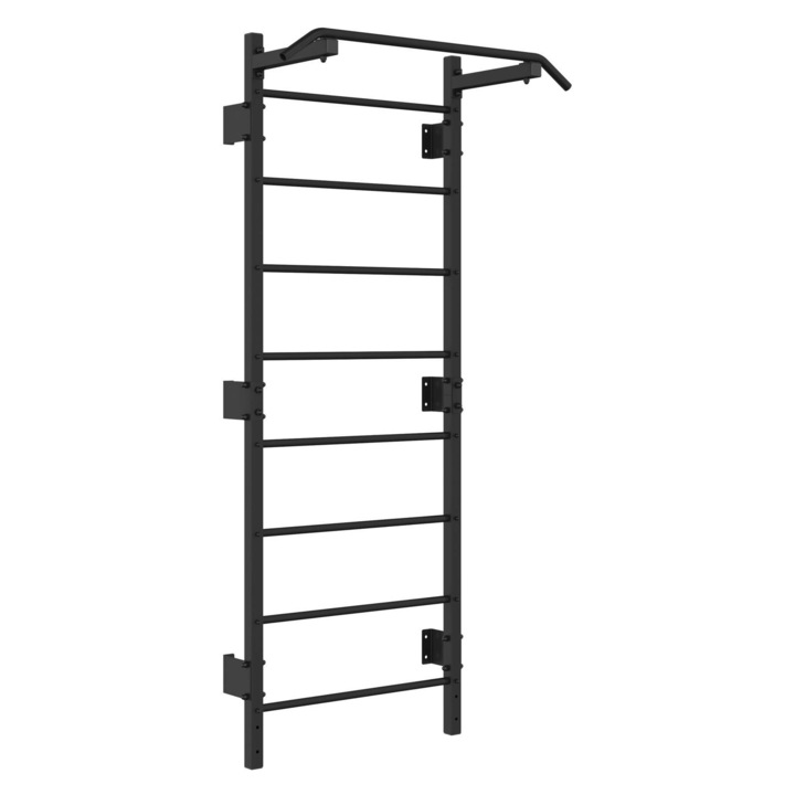 Scara de gimnastica cu bara, Dav-Ski, 228 cm, Negru