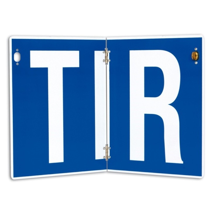 Placa TIR pliabila, Hico 64817, vertical, 400 x 250 mm, nereflectorizanta, neutral