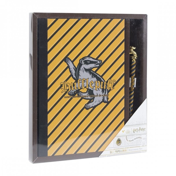 Set Agenda Cu Pix Harry Potter Hufflepuff, A5, 2700000463, Galben
