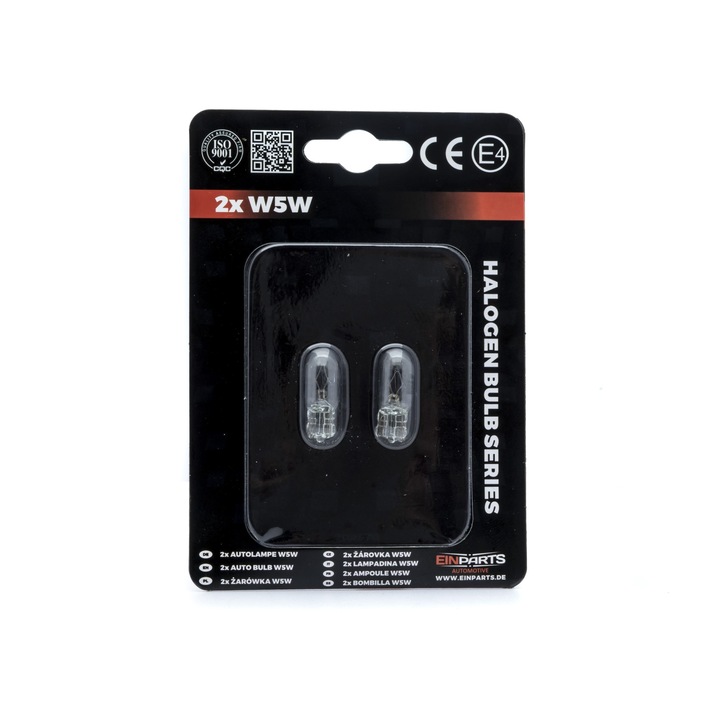 Set 2 becuri auto cu halogen Einparts Automotive, 12V, Galben
