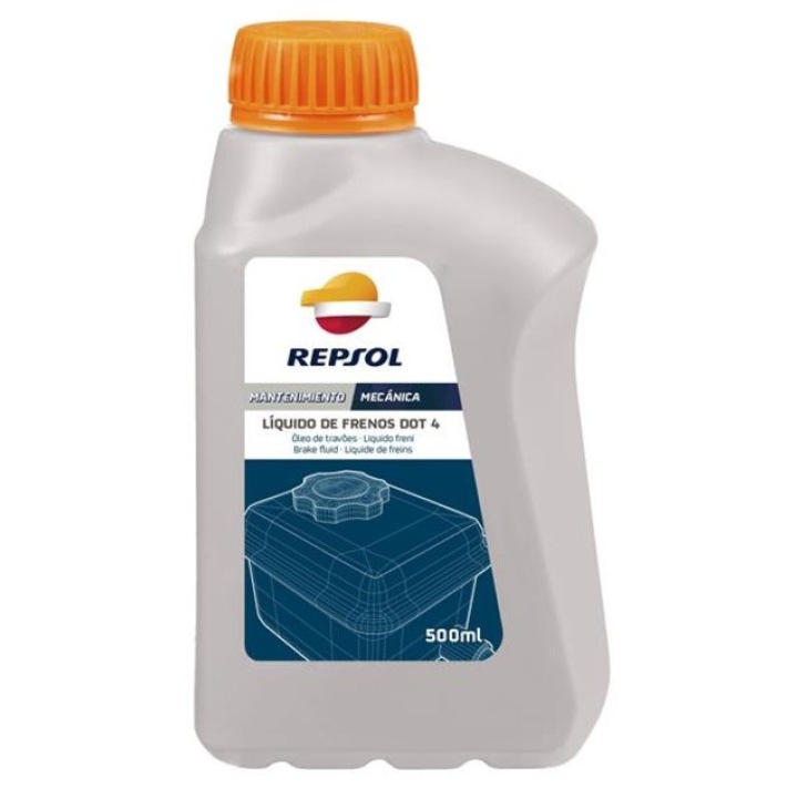 Lichid de frana Repsol DOT4, 500 ml