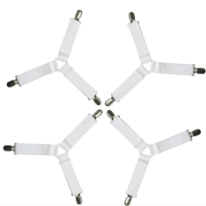 Set 4 Bretele elastice pentru lenjerie de pat, - MaffStuff®