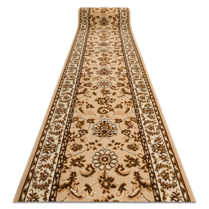 Dywany Łuszczów Bcf futó szőnyeg MORAD Klasyk klasszikus bézs 100 cm, 100x1300 cm