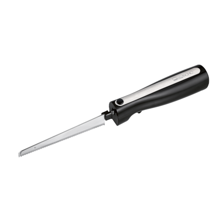 Cutit electric Clatronic, EM3702, multifunctional, feliere alimente congelate, legume, carne, lama dubla zimtata, feliere usoara, precisa si sigura, silentios, negru/inox