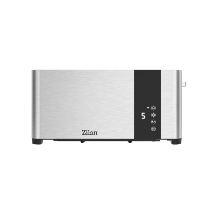 Kenyérpirító, digitális és érintőképernyővel, teljesítmény 1400 W, rozsdamentes acél / ZLN 6234
