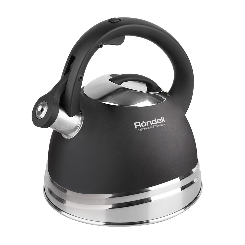 Чайник RONDELL Walzer RDS-419, 3L, неръждаема стомана, черен - eMAG.bg