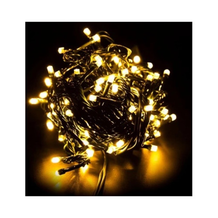 Instalatie De Craciun LED EDAR, Liniara Interior/Exterior, Rola 20m, 300 De Becuri, Alb Cald
