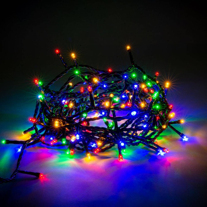 Коледни лампички, 100Led 5M, IP20, Многоцветен