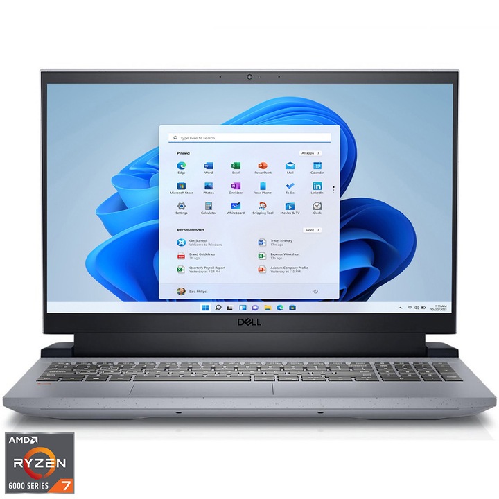 Laptop Dell Inspiron 5525-G15 cu procesor AMD Ryzen 7 6800H, 15.6", 16 GB RAM, 1 TB SSD, GeForce RTX 3070 Ti, Windows 11 Pro