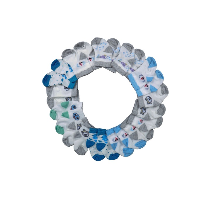 Sosete Bebelusi Fetite Multicolore Bumbac 100%, Multicolor, 17 EU