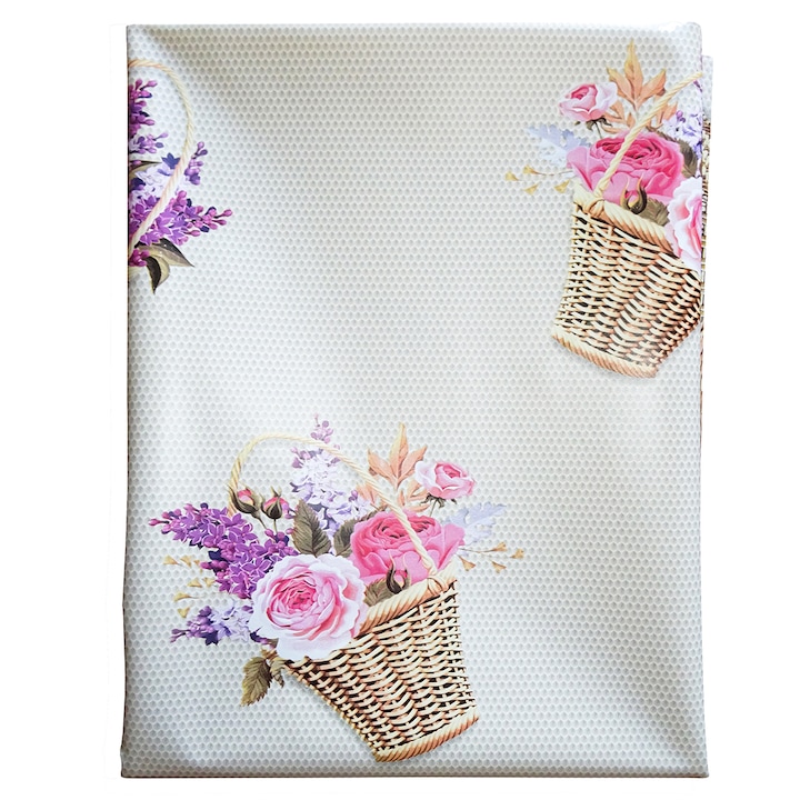 Fata de masa tip musama ND, 200x140 cm, pvc pe textil, decor Cosulet Flori FC5