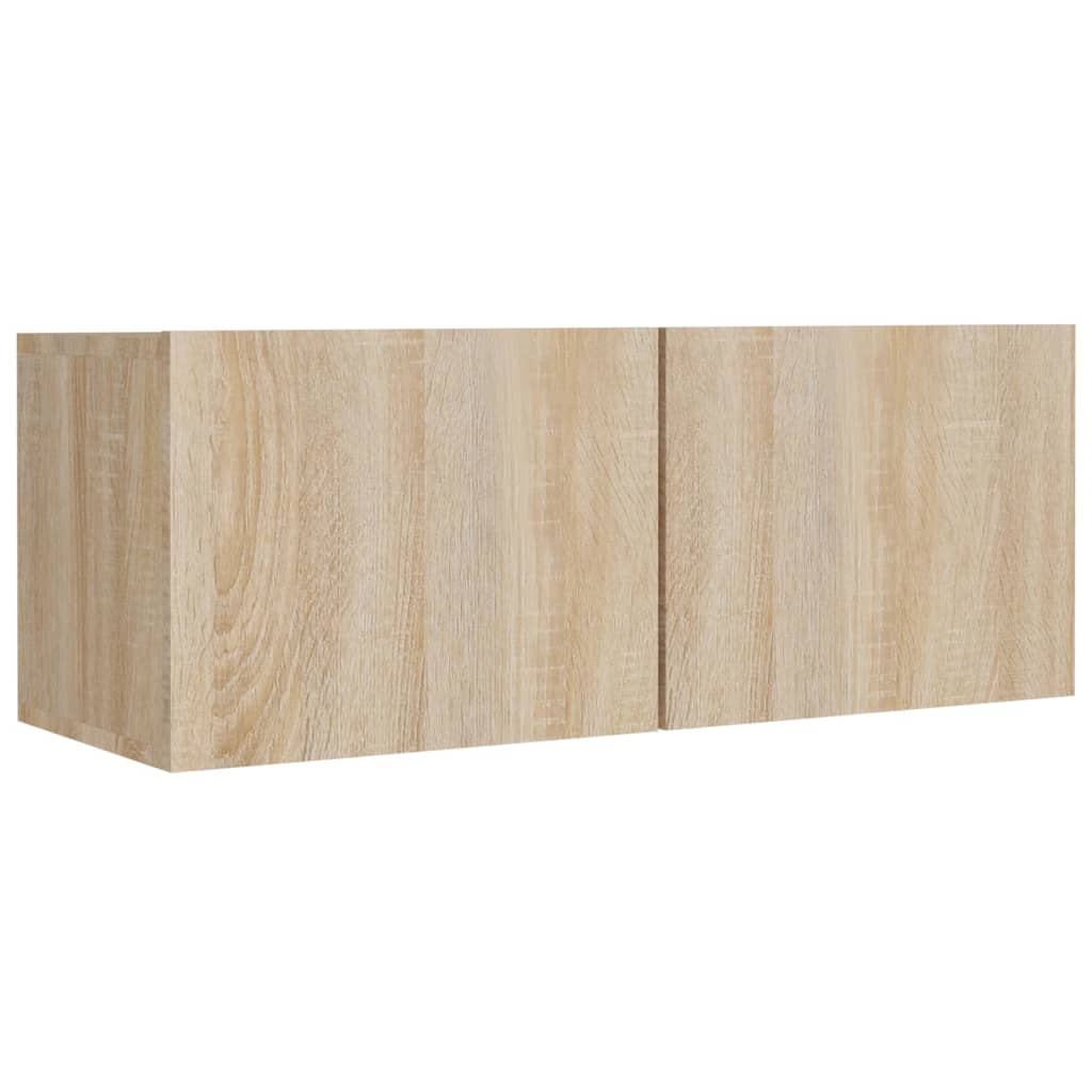 Set dulap TV, 5 piese, stejar sonoma, lemn prelucrat, Furniture,949585 ...