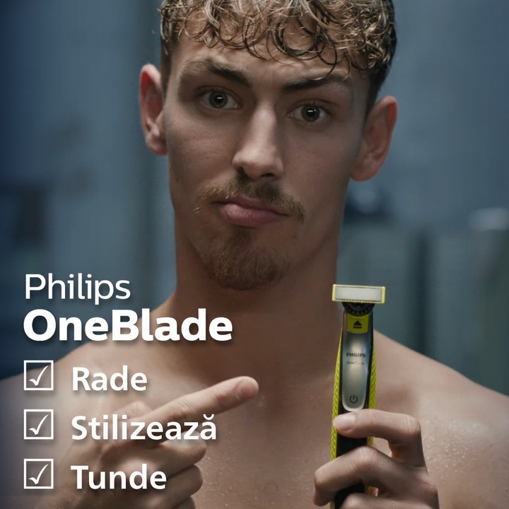 Резерва PHILIPS OneBlade 360, QP450/50, Неръждаема стомана, Мокро и сухо бръснене, Комплект 5 ножчета, За всеки модел PHILIPS OneBlade и OneBladePro, Зелен