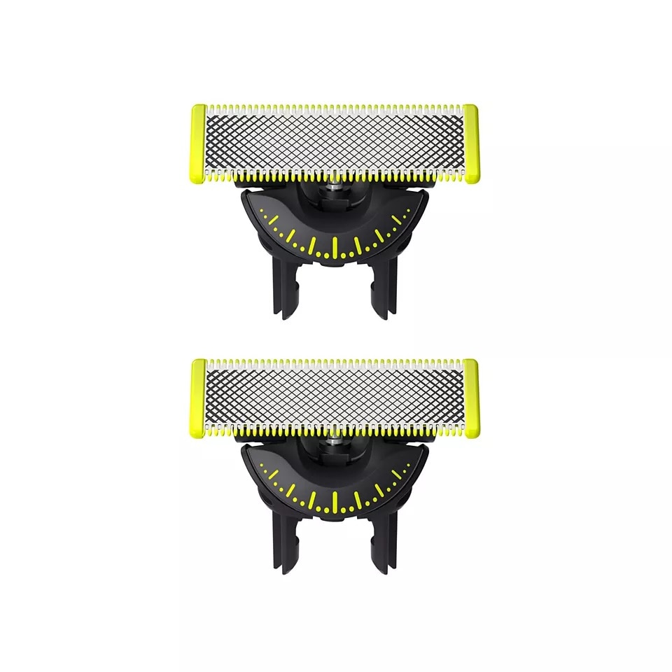 Rezerva OneBlade 360, QP420/50, otel inoxidabil, umed si uscat, kit 2 lame,compatibil orice model Philips OneBlade si OneBladePro, Verde