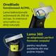 Rezerva PHILIPS OneBlade 360, QP450/50, otel inoxidabil, umed si uscat, kit 5 lame, pentru orice model PHILIPS OneBlade si OneBladePro, Verde